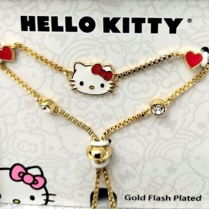 Hello Kitty Bracelet Fine Gold Flash Plated, NEW